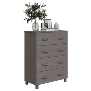 Credenza HAMAR grigio chiaro in legno massello pino 31.1 "x 15.7" x 40.7" - Product Image 6