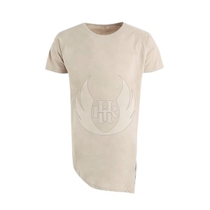 Venta al por mayor de los hombres en blanco 100% algodón camisetas Logo impresión de alta calidad liso de talla grande camisetas de tamaño para los hombres - Product Image 1
