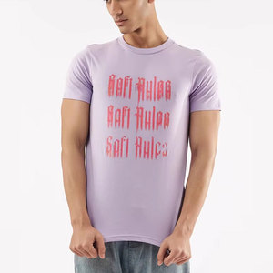 T-shirt pour homme inspiré des tendances, en coton mélangé doux, nouveau style, pour un look décontracté moderne. - Product Image 5