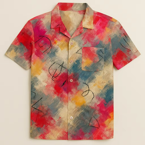 Chemise hawaïenne Aloha pour homme à manches courtes, boutonnée, imprimé numérique personnalisé, tendance décontractée pour l'été - Product Image 3