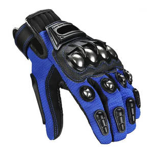 Guantes de Motociclismo de Cuero, con Protección de Carbono en los Nudillos, Palma Antideslizante, Transpirables, Ligeros, con Pantalla Táctil, para Deportes de Conducción - Product Image 6