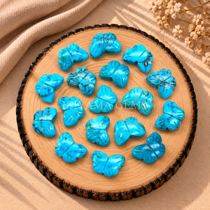 Cuentas de Piedras Preciosas Facetadas en Forma de Mariposa Azul Turquesa de 13 mm para la Fabricación de Joyas, Cuentas Sueltas al por Mayor, Suministros para Manualidades - Product Image 6