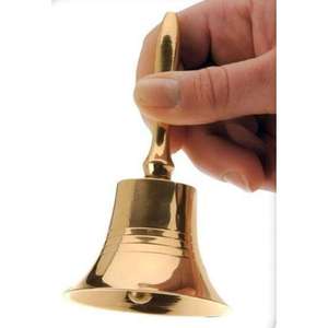 กระดิ่งทองเหลืองพร้อมด้ามจับ สีทอง สำหรับคริสต์มาสและของขวัญสไตล์ทะเล ทำด้วยมือ ปรับแต่งได้ - Product Image 3