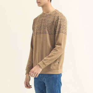 เสื้อสเวตเชิ้ตผู้ชายทรงปกติ คอกลม ผ้าถักลายจุด สวมใส่สบายๆ ในฤดูใบไม้ร่วง ผลิตจากผ้าฝ้าย 100% ระบายอากาศได้ดี - Product Image 3