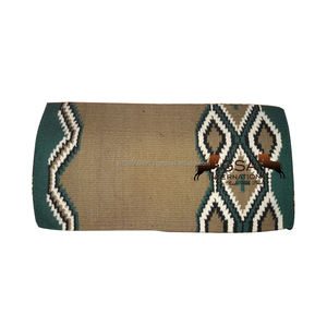 Couverture de selle en laine 34x36 tissée à la main 100% doublure polaire en laine de Nouvelle-Zélande Western Equestrian pour la compétition et l'entraînement - Product Image 1