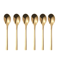 5,3 inch vergulde roestvrijstalen espressolepels set luxe demitasse koffielepels gepersonaliseerde OEM logo metalen servies