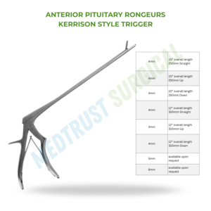 Rongeurs hypophysaires antérieurs 4mm 250mm 300mm – Instrument de chirurgie neuro-spineuse pour l'élimination des tissus osseux - Product Image 2