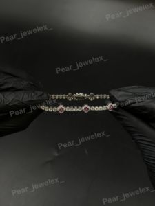 Luxury Pink Clover Moissanite Diamond Bracelet Iced Out 925 Silver Unique Fashion Jewelry For Women <b>Men</b> Gift - Product Image 2