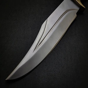 Couteau de chasse Bowie artisanal A&M ENTERPRISES, lame en acier Damas, manche en corne de cerf, épaisseur de lame personnalisable, OEM, pour l'extérieur - Product Image 5