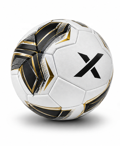 Ballon de football laminé personnalisé X |   Blanc Noir Or |   Logo X |   Fabricant OEM ODM |   Design haut de gamme |   Qualité supérieure - Product Image 2