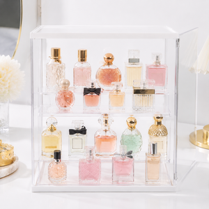 Custom Modern Eco-friendly for Acrylic Storage Display <b>Box</b> 2 Shelves Easy Assembly for Elegant - Product Image 3