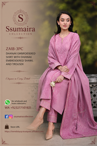 Conjunto de camisa rosa bordada con dupatta de gasa y pantalones palazzo para mujer, ropa informal tradicional india y pakistaní. - Product Image 4