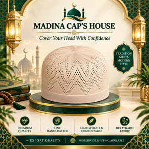Chapeau Kufi musulman en tissu maille tricoté à la machine, prix direct usine, couleur unie, extensible, respirant, 100% coton, exporté du Bangladesh - Product Image 6