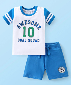Ensemble t-shirt et short en coton pour bébé garçon, vêtements de sport pour enfants, ensemble jersey à manches courtes, vêtements d'été, t-shirts imprimés pour enfants - Product Image 2