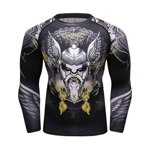 เสื้อกีฬาคุณภาพสูง โพลีเอสเตอร์ 100% ระบายอากาศ แห้งเร็ว แขนยาว พิมพ์ลายแบบซับลิเมชั่น สำหรับออกกำลังกาย ผู้ชาย - Product Image 3