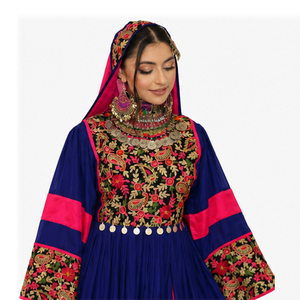 Achetez en ligne une élégante robe de mariée afghane de styliste, faible MOQ, prix raisonnables, design tendance, robe afghane Kuchi à vendre. - Product Image 4