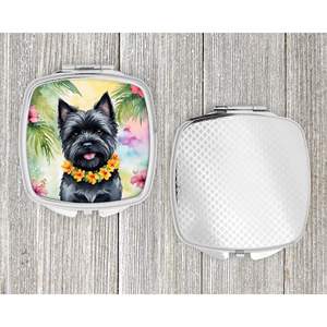 Cairn Terrier Luau Miroir de maquillage compact pliant pour femmes Miroir de poche décoratif de voyage Idées cadeaux pour filles - Product Image 4