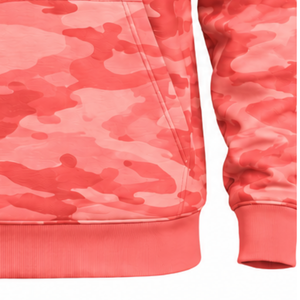Sudadera con Capucha de Camuflaje Rosa Coral para Hombre, Sudadera de Forro Polar con Estampado Personalizado, Bolsillo Tipo Canguro, Cordón Ajustable, Ropa Deportiva Informal para Exteriores - Product Image 5