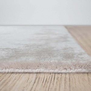 Tapis de sol uni beige clair, tissé à la main, texturé, épaisseur 14 mm, revêtement de sol moderne de luxe pour salon et chambre à coucher - Product Image 3