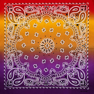 Stitch Drape Cotton <b>Bandanas</b> Square Multicolor Paisley Floral Print Casual Headwear Scarf Four Seasons Skin-Friendly Quick Dry - Product Image 1