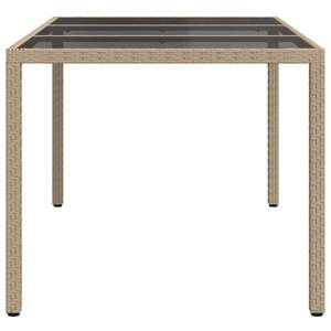 Mesa de Comedor de Jardín de Ratán Sintético Beige - Product Image 4