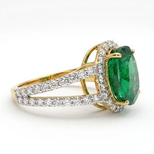 แหวนเพชรทรงรีและทรงกลมในทองคำขาว 14K |   เครื่องประดับชั้นดีสำหรับผู้หญิง 2.25 กะรัต - Product Image 2