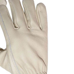 Guantes de Trabajo de Cuero Premium para Conductor, Cuero Vacuno de Grano Completo, Agarre Suave, Guantes de Seguridad con Muñequera Elástica, OEM, Marca Privada, Venta al Por Mayor - Product Image 4