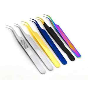 Meilleure pince à épiler professionnelle pour extension de cils Grip optimal 0.03mm Conseils en fibre de cils Application précise garantissant de ne jamais glisser - Product Image 3