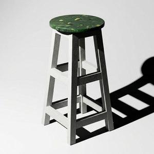 4GoodThings Recycled Plastic Eco-Friendly Bar <b>Stool</b> Minimalist Design Wood Frame Home Bar Hotel Farmhouse Dining <b>Outdoor</b> Use - Product Image 2