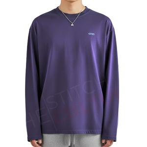 เสื้อยืดทรงบ็อกซี่ ครอป สตรีทแวร์ ผ้าหนา ทรงหลวม ไหล่ตก แขนยาว ผ้าเฟรนช์เทอร์รี่ ผ้าฝ้าย 100% - Product Image 5