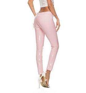 Pantalones de cuero PU de nuevo diseño para mujer, con MOQ bajo, en diferentes colores, leggings de cuero más vendidos, ropa urbana. - Product Image 5