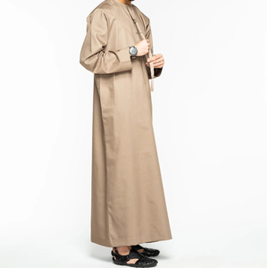 Abelin New Design Islamic Modest <b>Men's</b> <b>Thobes</b> Jubbah Solid Polyester Autumn Plus Size Long Sleeve Thermal Breathable Four-Way - Product Image 4
