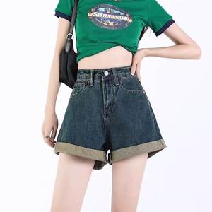 Shorts en jean pour femmes, style streetwear estival, personnalisables, de qualité supérieure, prix raisonnable, vente en gros. - Product Image 1