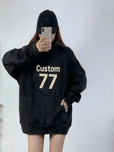 เสื้อฮู้ดดีไซน์เนอร์คุณภาพสูง ปี 2026 สไตล์สตรีทแวร์ พิมพ์ลายตัวอักษรตามสั่ง ฮิปฮอป ผ้าฟลีซรักษ์โลก สำหรับฤดูใบไม้ร่วง - Product Image 5