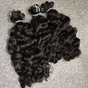 100% extensiones de cabello humano vietnamita ondulado natural virgen sin procesar Paquete de materia prima de trama todos los colores - Product Image 6