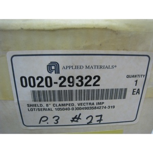 แผ่นป้องกัน NEW AMAT 0020-29322 ขนาด 8 นิ้ว แบบหนีบ - อุปกรณ์และอะไหล่เซมิคอนดักเตอร์ระดับโลกที่เชื่อถือได้ - Product Image 1