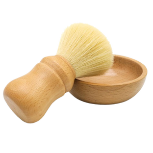 Pinceau à raser JDK RTS en nylon, style classique, manche en bois pour hommes - Product Image 3