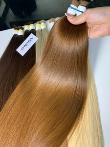 Extensiones de cabello a granel más vendidas Cabello de un solo donante Doble ahogamiento 100 gramos Colores oscuros 8 pulgadas - Product Image 2