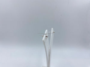 Meilleur Prix Unique Boucles D'oreilles En Argent Sterling 925 Style Classique Plaqué Or Charme De Mariage En Argent Pur Blanc Personnalisé pour les Femmes - Product Image 2