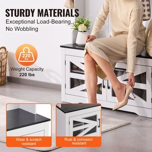 42 \ "rộng hội trường cây lối vào băng ghế dự bị LED Áo giá giày lưu trữ có thể điều chỉnh Kệ 7 móc treo cho phòng bùn lối vào phòng ngủ - Product Image 5