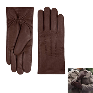 Wholesale Winter Leather Gloves – Soft Goatskin Gloves with Thermal <b>Fur</b> Lining - Product Image 1