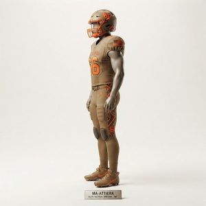 Custom Brown Orange American Football Jersey <b>Padded</b> <b>Pants</b> Set Team Uniform Sportswear Wholesale Manufacturer Supplier Bulk - Product Image 2