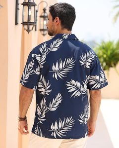 เสื้อเชิ้ตฮาวายชาย แขนสั้น สำหรับฤดูร้อน ชายหาด ลายทรอปิคอล ติดกระดุม - Product Image 3