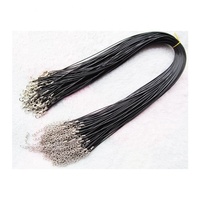 Collar de cordón de 1,5mm de cuero genuino de estilo bohemio, patrón de Animal brillante Negro para ocasiones de aniversario de niños, moda