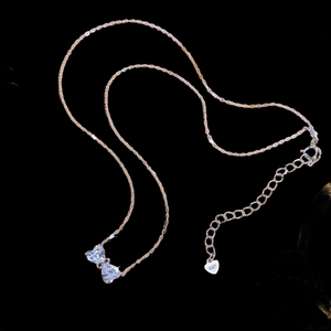 Collar Clásico con Corazón de Diamante Mossinate para Regalos Románticos, Día de San Valentín, Aniversario y Colección de Joyería para Parejas - Product Image 5