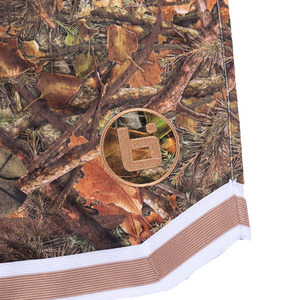 2026 <b>Men's</b> <b>Camo</b> Basketball <b>Shorts</b> Woodland Hunting Print Mesh Athletic <b>Shorts</b> Contrast Trim Sportswear - Product Image 3