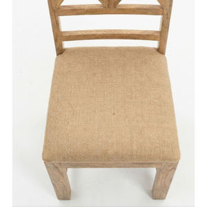 Chaise de salle à manger traditionnelle indienne en bois de manguier massif, rembourrée, meubles d'intérieur antiques, aspect luxueux pour hôtel et bureau - Product Image 4