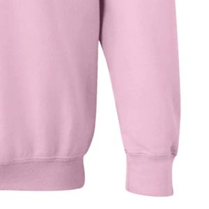 Sudadera de cuello redondo con estampado Pink Pinky Up, manga larga, puños acanalados, informal, de forro polar para mujer, estilo urbano a la moda - Product Image 5