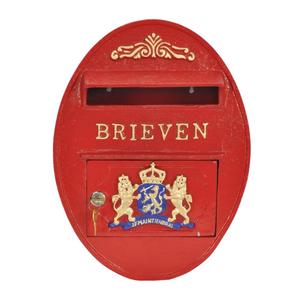 Boîte aux lettres antique de forme ovale, personnalisable OEM, pour la maison, artisanat, boîte à lettres murale, faible MOQ accepté - Product Image 1