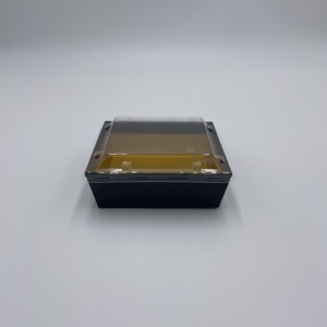 Caja cuadrada de papel japonés para sushi, precioso contenedor de comida de oro negro, restaurante desechable para llevar, fiambrera Bento para llevar - Product Image 3